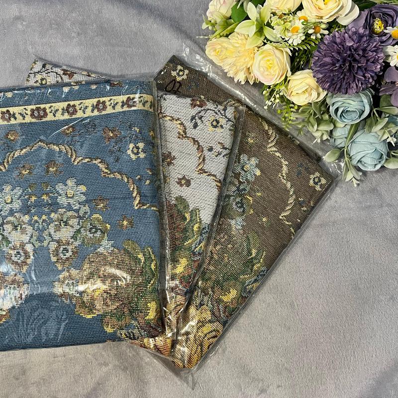 Sajadah turkey rajut motif bunga raudhoh, ukuran 110x70 cm, sajadah travel premium murah 3