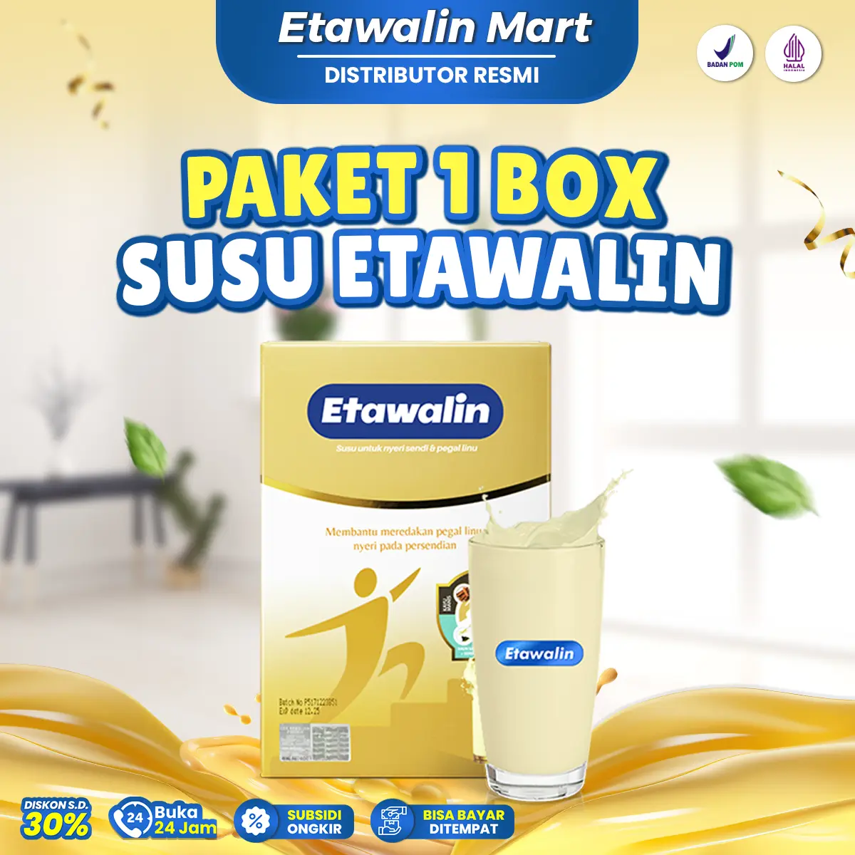Susu Etawalin Original | @200 gram | Minuman yang tebuat dari Bahan pilihan seperti Susu kambing etawa dipadukan dengan rempah pilihan | BPOM & HALAL