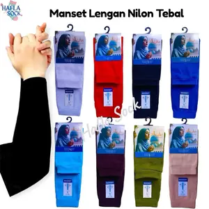 Manset Lengan Panjang Tangan Wanita Pria Dewasa Handsock Bahan Nilon Lembut Tebal Elastis Olahraga