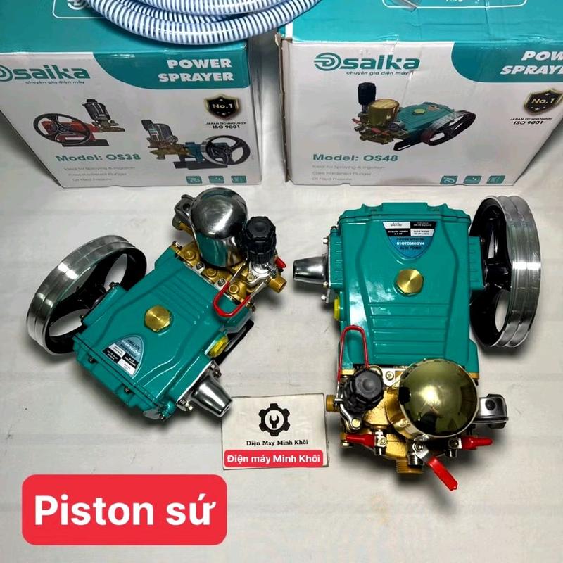 Ty Sứ Đầu bơm máy rửa xe Piston sứ áp lực cao 2HP xilanh 22 OSAIKAI ,đầu nén xịt phun thuốc sâu dây dài