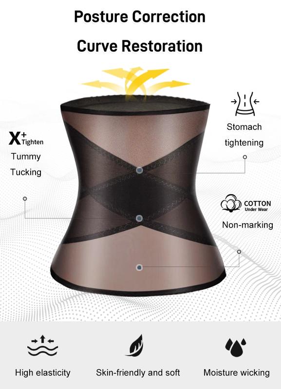 Product Introduction of Cross Mesh Girdle for Waist Shaping Small waist protection girdle 1