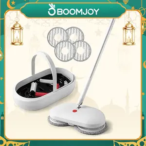 BOOMJOY Mop Elektrik Tanpa Cuci Tangan - Membersihkan Setiap Sudut dengan Cepat dan Fleksibel-Praktis Membersihkan Rumah di Bulan