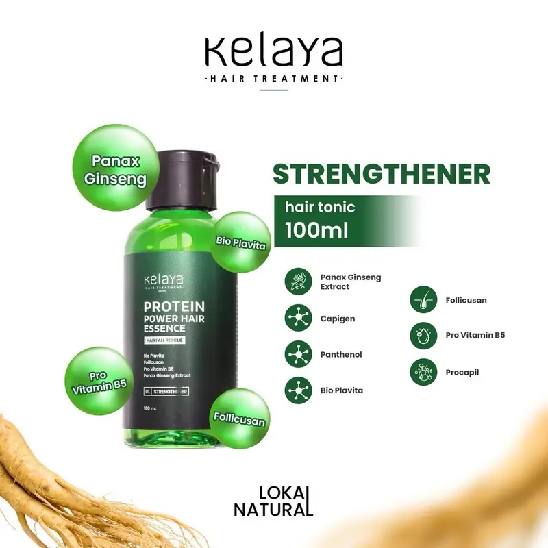 Kelaya Hair Tonic 100ml Protein Power Hair Essence Hair Tonic Rambut Rontok Vitamin Rambut Rontok 2