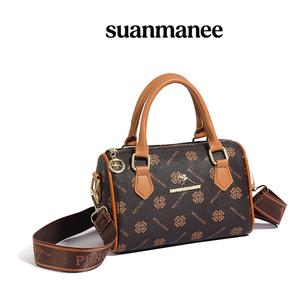 กระเป๋าสะพายข้างและกระเป๋าถือ สไตล์ใหม่สำหรับผู้หญิง พิมพ์ลายคลาสสิก ทำจากหนังนิ่ม ดีไซน์เอนกประสงค์ มีซิป มีให้เลือกหลายสี ทันสมัย อเนกประสงค์