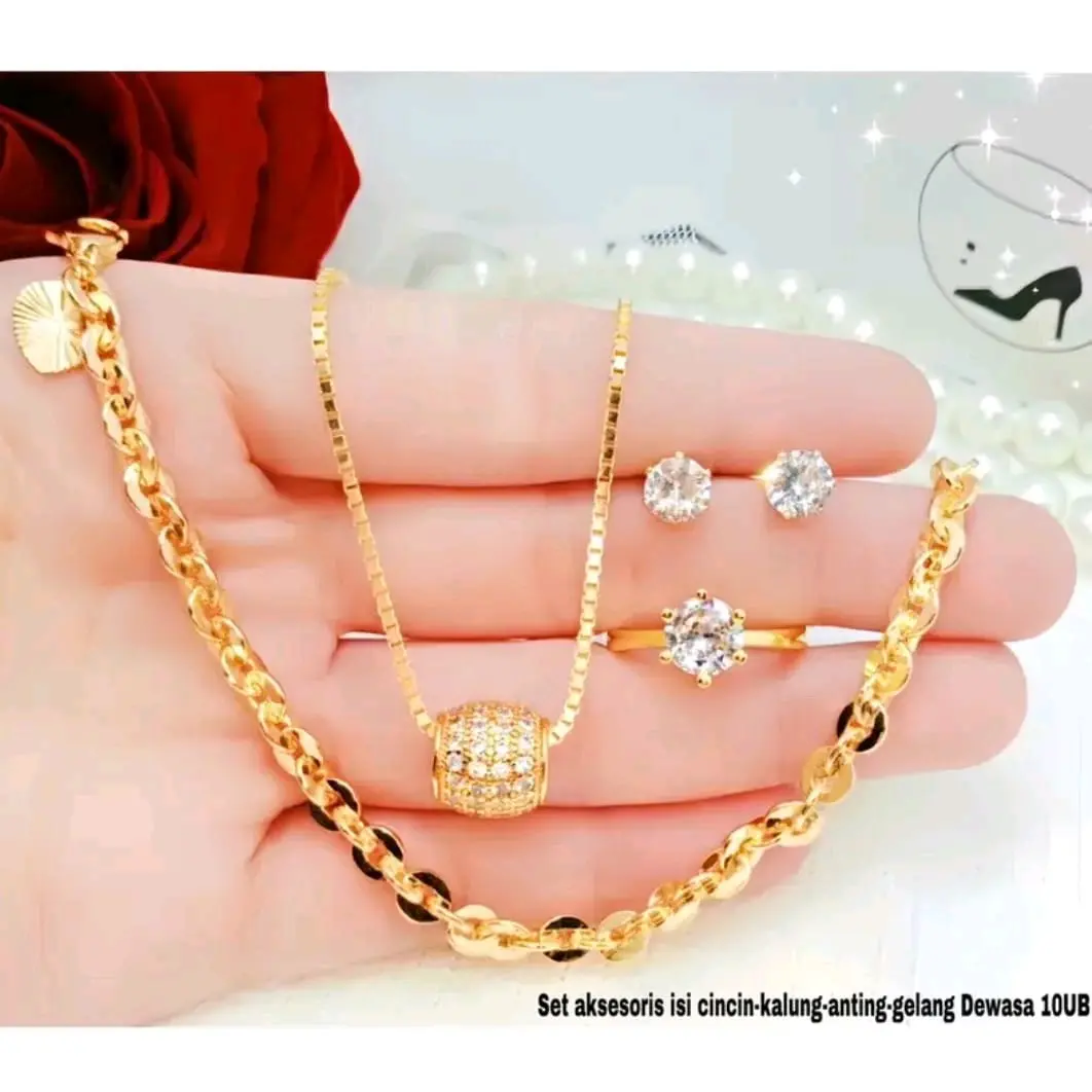 SET PERHIASAN NORI GOLD TITANIUM AKSESORIS DEWASA 24K