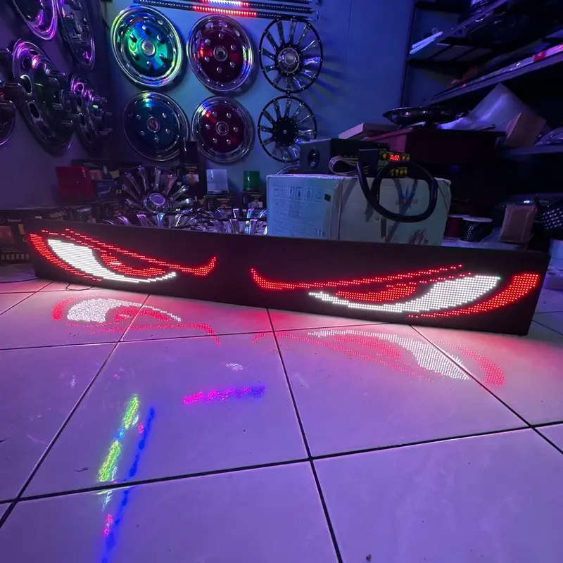 STROBO MATA RUNNING TEXT TERBARU Car Lampu Truk 1