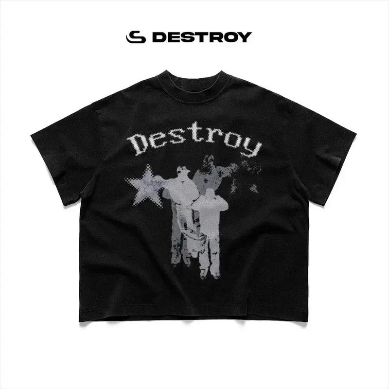 Áo Thun Local Brand DESTROY STUDIO Arabic - Áo Thun Boxy Form Rộn Unisex 250sm
