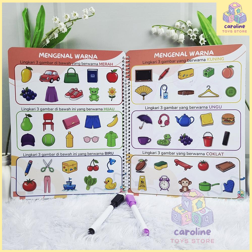 Buku Aktivitas FUNBOOK Aktivitas Hapus Tulis Paud Pra TK 2 3 4 Tahun Gratis Spidol