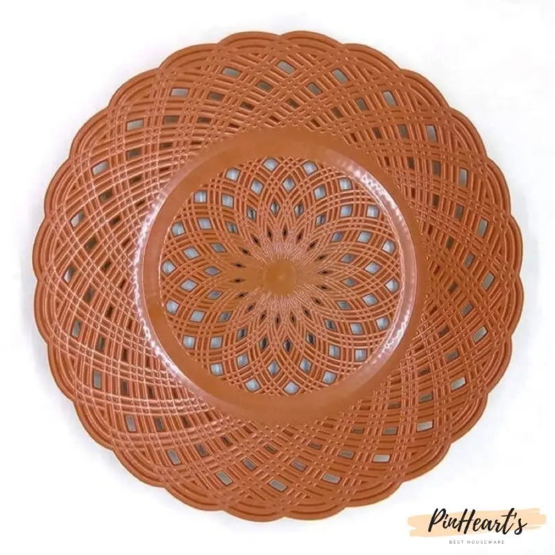 PAKET 36 PCS - PIRING ROTAN PLASTIK / PIRING ROTAN MURAH Makan 1