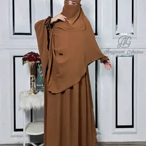 GAMIS NEW ALEA syari kerudung jumbo free cadar bandana busana muslim lebaran untuk penampilan yang elegan dan modis