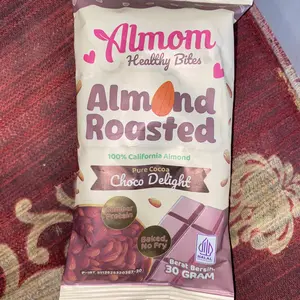 Almom Roasted - Kacang Almond Panggang Sehat 30gr Camilan Ringan untuk Bumil & Busui Bantu Stimulasi ASI Lancar dan Melimpah Kaya Protein Nabati dan Vitamin Brown