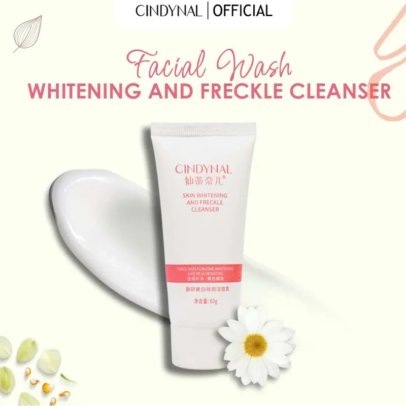 Facial Wash Pencerah Wajah Penghilang Flek Hitam dan Jerawat Cindynal Skin Whitening And Freckle Cleanser 3