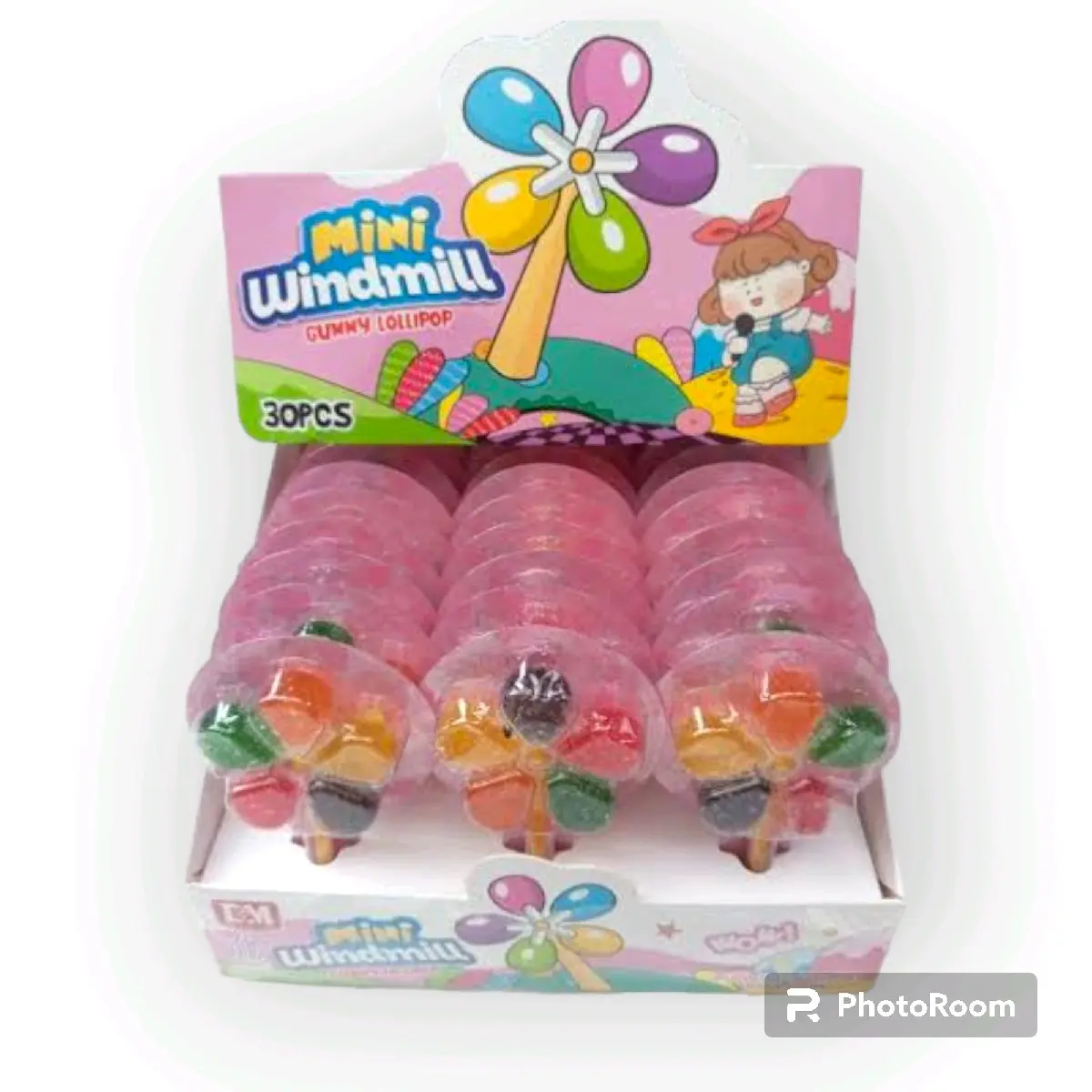 Permen Ngipas - Kipas Windmill 1 box @30pcs - Permen lunak Candy Gummy Food rasa Buah Fruity Lolipop Manis Mini Windmill