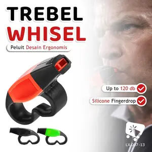 [KLIKIN.AJA] Trebel Whistle Pluit wasit olahraga untuk pertandingan desain fingerdrob bahan abs dan silikon 120 desible LX 007-13