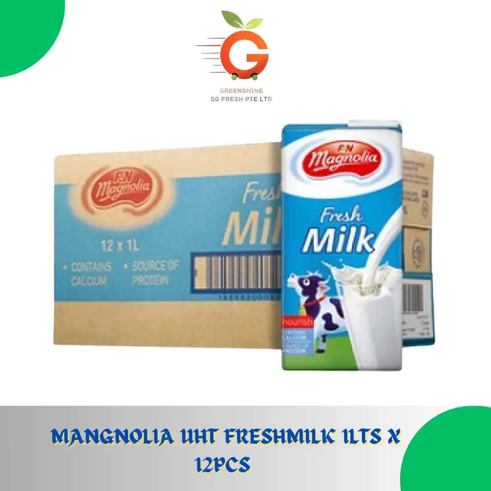 Mangnolia UHT Freshmilk 1 Lts x 12 Pcs - Calcium Rich Dairy