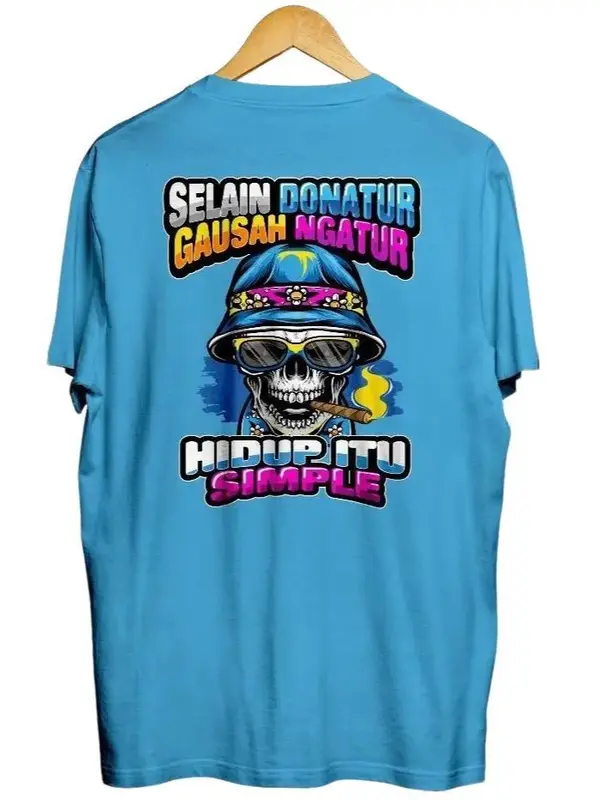 Kaos pria sablon depan belakang motif kata kata tulisan SELAIN DONATUR GAUSAH NGATUR VOL 1 Lembut Nyaman Kaos Distro 6