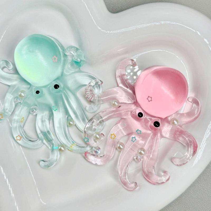Đồ chơi bóp bạch tuộc lấp lánh trong suốt, bạch tuộc gel trong suốt để giảm căng thẳng, đồ chơi TPR mềm giúp giảm lo âu cho trẻ em và người lớn, bóng bóp động vật biển dễ thương – quà tặng tiệc