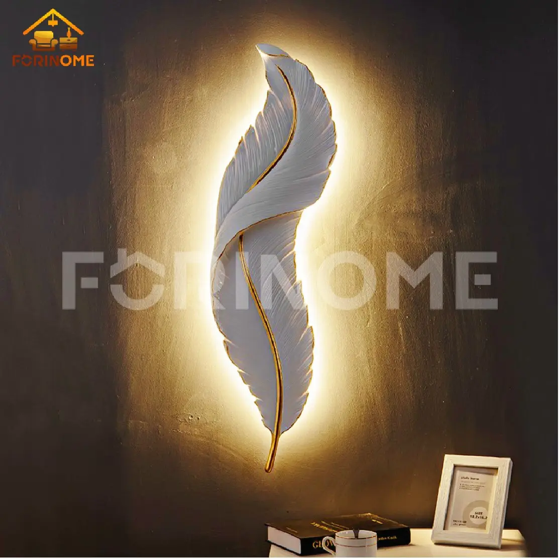 Lampu Dinding Bentuk Bulu Gaya Nordic Minimalis 3 Warna Lampu Hias Dinding LED Untuk Lampu Dinding Kamar Tidur  Ruang Tamu Dekorasi Pencahayaan TV Sofa