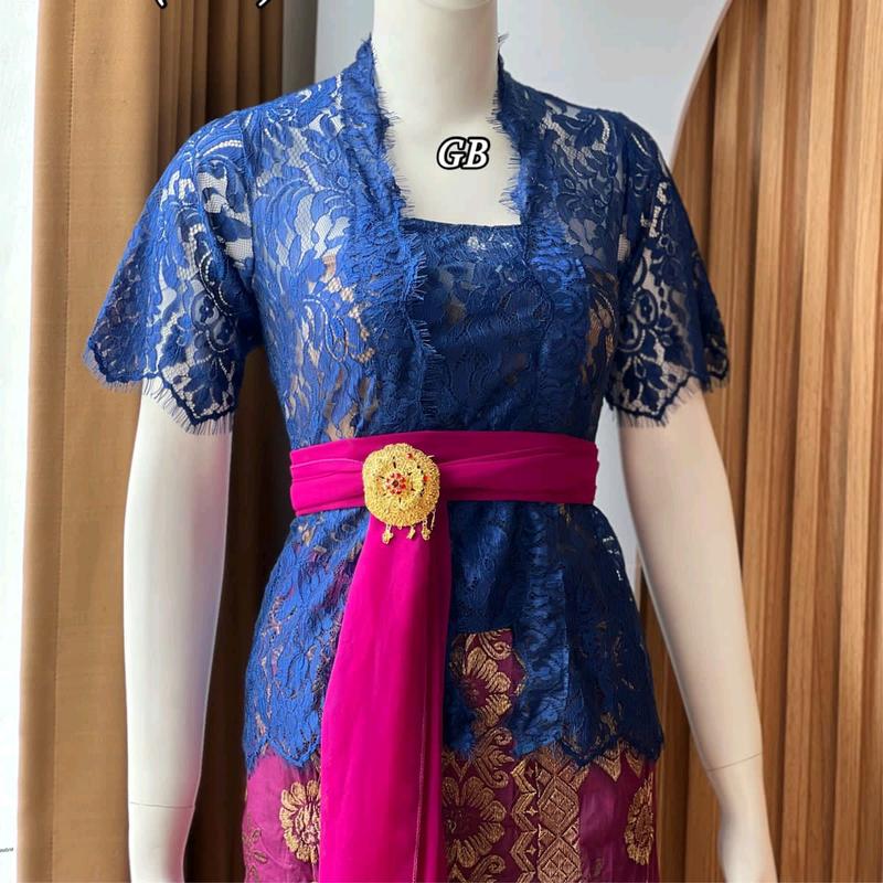 Kebaya Metalic 3D premium Tangan Pendek 2