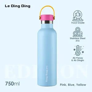 Tumbler Thermos Stainless SUS316  Botol Air Minum Tahan Panas Dingin Vacuum Flask Termos Tumblr Sport 750ml Tumbler tahan panas dingin  24 jam termos sendok garpu tumbler stainless termos es batu