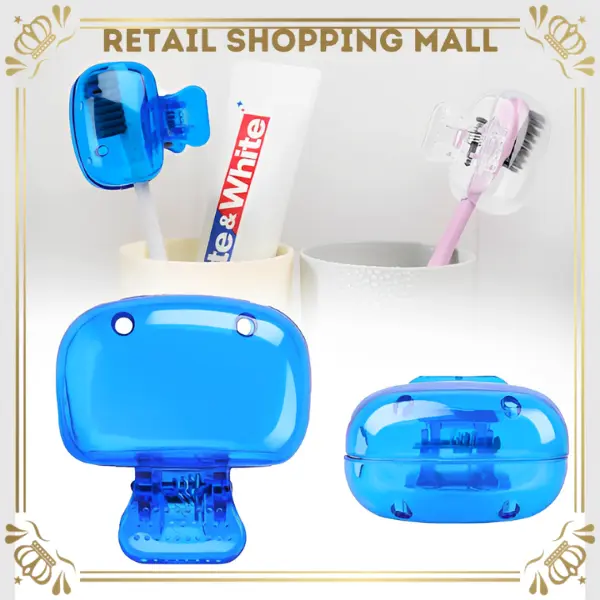 RSM Cover Sikat Gigi Portable Penutup Kepala Sikat Gigi Model Jepitan Transparan