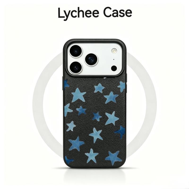 Ngôi sao xanh xám phân tán, phù hợp với iPhone18/17/15/14, ốp lưng 13/12/XR/SE/17pro/17promax, dễ thương, đa dụng, hợp thời trang 16plus,16pro