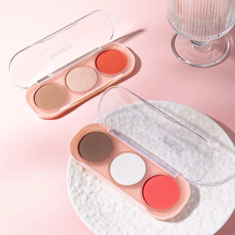 Product Introduction of Saniye E0358 Multi Fungsi Blush On Glitter Highlighter Palette Contour Eyeshadow Palette 7