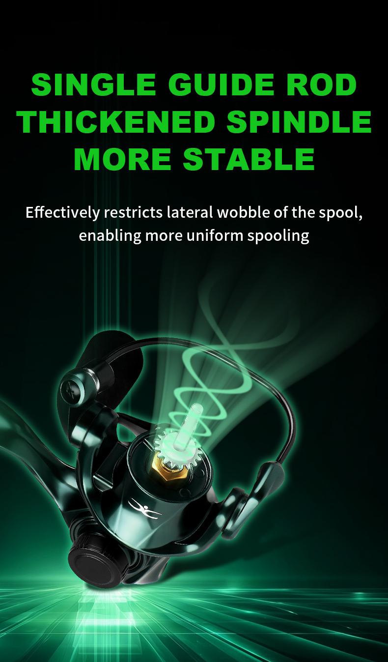 Cadence EIves Mini Spinning Reel, 123g Ringan ultralight , Bearing 6+1BB, Brek 3kg, Nisbah 5.2:1, Kekili Mikro Mesin Tepat, Design Khas Ikan Lure Toman/Kelah/Bass, Sesuai Memancing Sungai Jernih