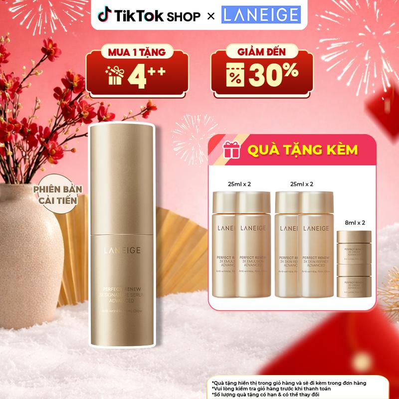 Tinh chất dưỡng hỗ trợ ngăn ngừa lão hóa LANEIGE Perfect Renew 3X Signature Serum 40ml Skincare Women Cấp Ẩm