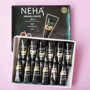 3Pcs Henna Neha Warna Hitam Halal dan Tahan Lama Cepat Kering/Polish Art Gampang diaplikasikan