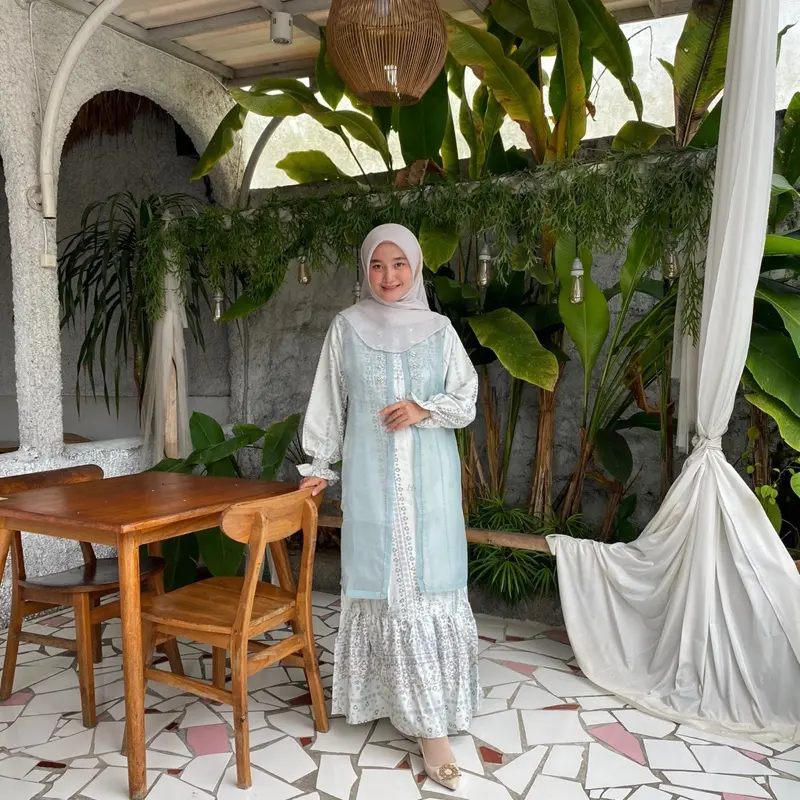 Famehara.id Asheera Dress Raya Series 2025 Luxury Silky mix organza premium Terbaru Kekinian