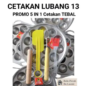 PROMO Cetakan Lubang 13 Tebal / Cetakan Baklor / Cetakan Takoyaki / Cetakan Telur Congkel / Cetakan Bola-bola Mie / Cetakan Telur Puyuh / Cetakan Peyek Koin