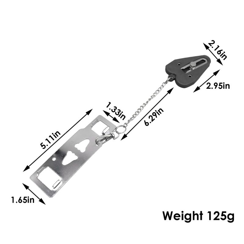 Product Introduction of Portable Door Lock Double Hole Security Door Locker Travel Lockdown Lock Latch Door Lock Security Devices 5