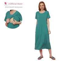Gambar Dress Busui Friendly Nursing Wear untuk Ibu Hamil dan Menyusui - Black, M dari Baju Hamil Menyusui Happymomma Kota Tangerang Selatan 1 Tokopedia