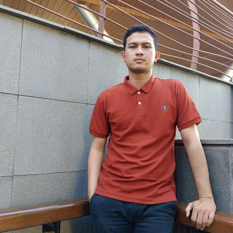 Product Introduction of Julio Plano Kaos Polo Shirt Pria Premium Kerah Warna Teracota Basic 2