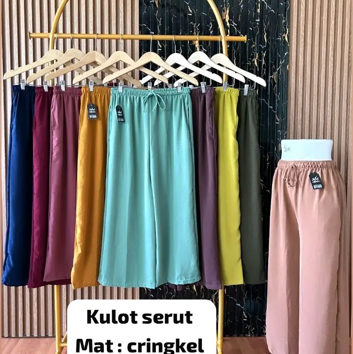 celana kulot crinkle kringkel premium 70rb dapat 3 pcs Santai Airflow 0