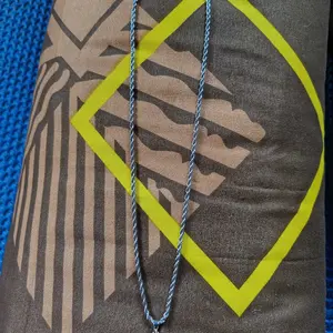 Kalung Titanium Model Tambang Silver Liontin Bulat Permata Tengah Silver Pria Wanita