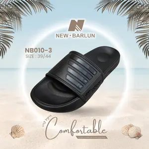 NEW BARLUN Sendal Pria NB010-3 Terbaru Sepatu Sendal Slip On Karet eva Kekinian dengan Model 39/40 41/42 43/44 Bahan Modern & Nyaman