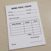 Gambar Cetak Nota, Faktur, Bon, Kwitansi - 2 ply - tanpa nomor, tinta 1 warna dari Percetakan Online Terdekat Kota Bandung 1 Tokopedia
