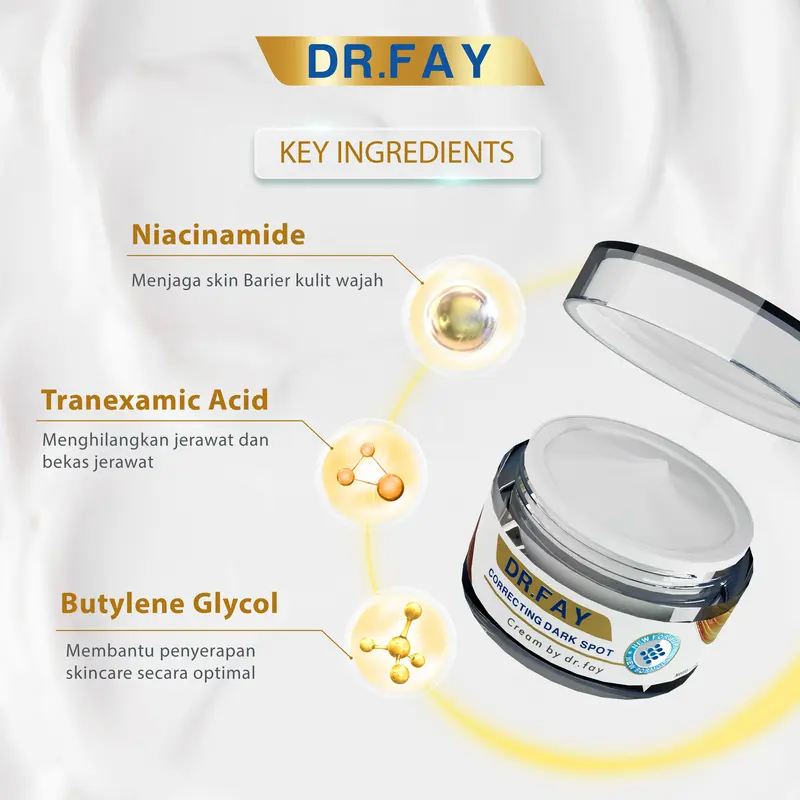 Dr Fay Cream Original - Penghilang Flek Hitam & Bekas Jerawat Perawatan Wajah 3