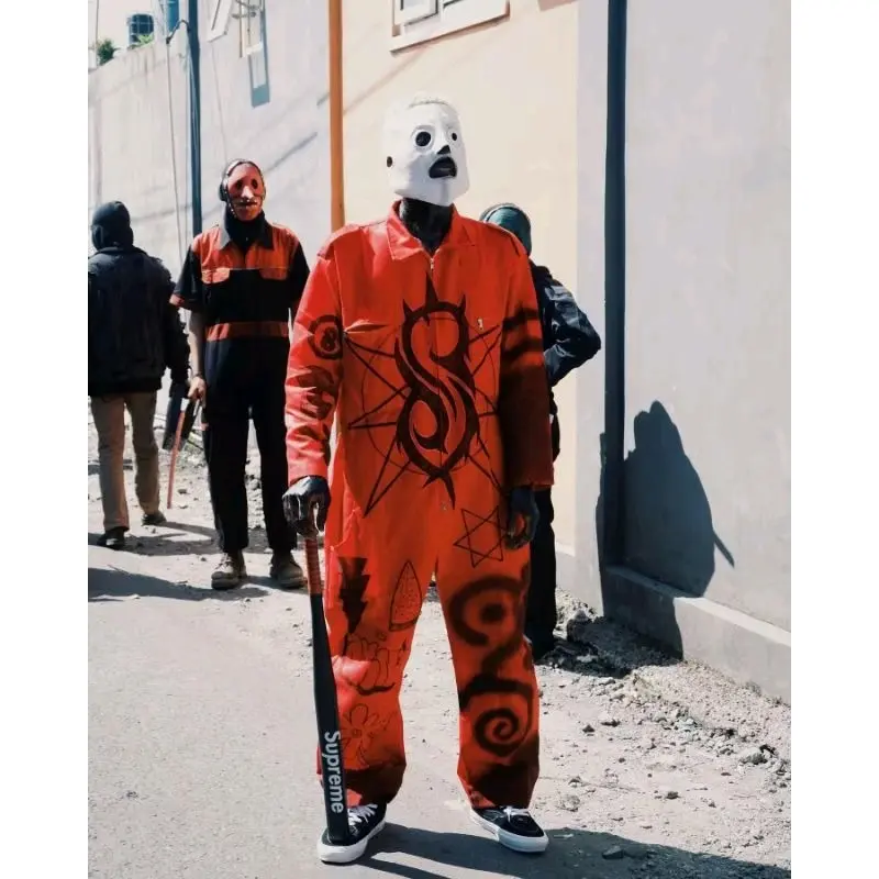 Topeng Chris Fehn merah Slipknot Halloween 5