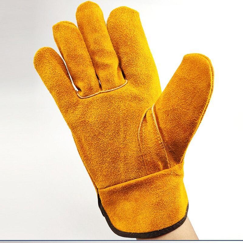 Product Introduction of Men Work Gloves Soft Cowhide Driver Hunting Driving Farm Garden Welding Security Protection Safety Mechanic Glove 9