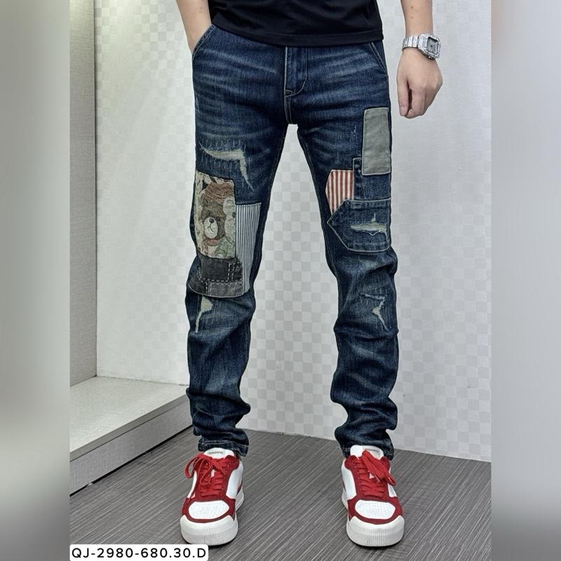 Quần Jean Nam Rách Vá Hot Trend QJ-2980