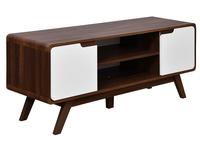 Gambar Offo Living - Rak TV Minimalis Kombinasi Putih dan Brown Teak Murah dan Kokoh dari Offo Living Furniture Kab. Bogor 3 Tokopedia