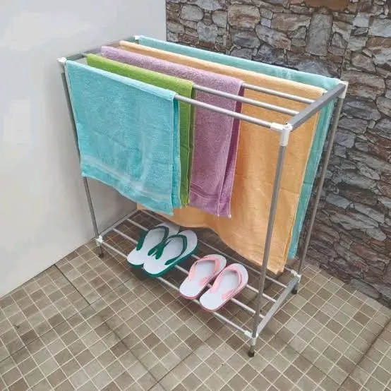Termurah Jemuran Portable Baju, Handuk, Karpet Premium // Jemuran Minimalis Handuk, Baju, Karpet // Jemuran Portable Simple, Praktis, Multifungsi, Minimalis Pakaian 2