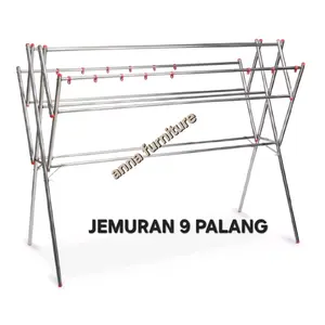 JEMURAN BAJU STAINLESS 180CM 9 palang  ORIGINAL Rak Pipa stainless steel