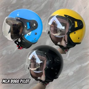 PROMO SPECIAL Helm Bogo Hijab Pilot 10% Helm Cocok untuk Berhijab Cepol Kaca Mengunakan Kaca Pilot Sudah SNI Bisa COD Motorcycle