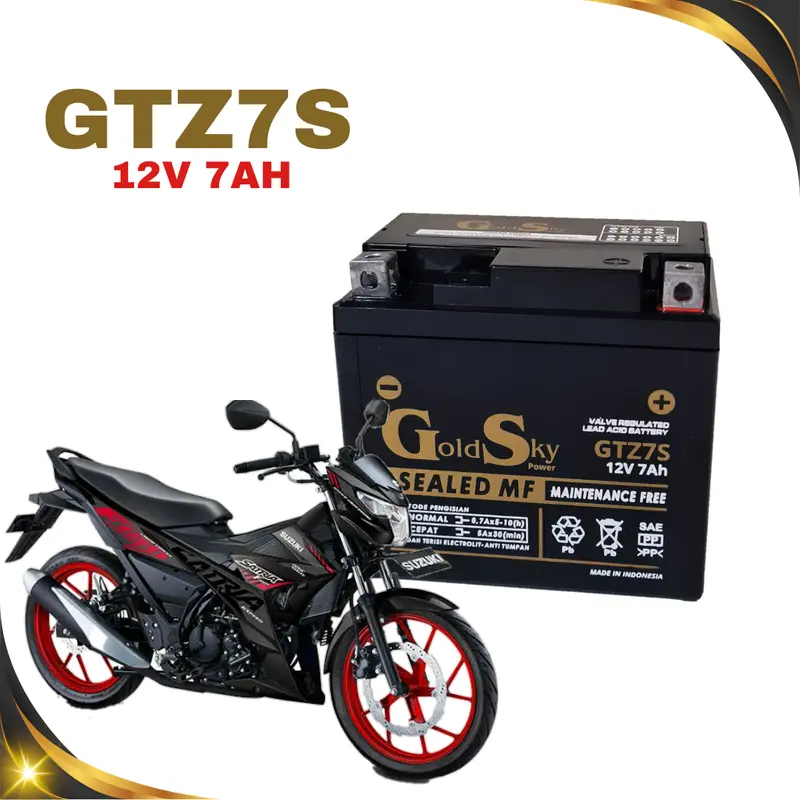 AKI KERING MOTOR GSX R150 SATRIA FU BURGMAN 125 GSX S150 GTZ7S GTZ6V YTZ6V GS GOLD SKY MF 2
