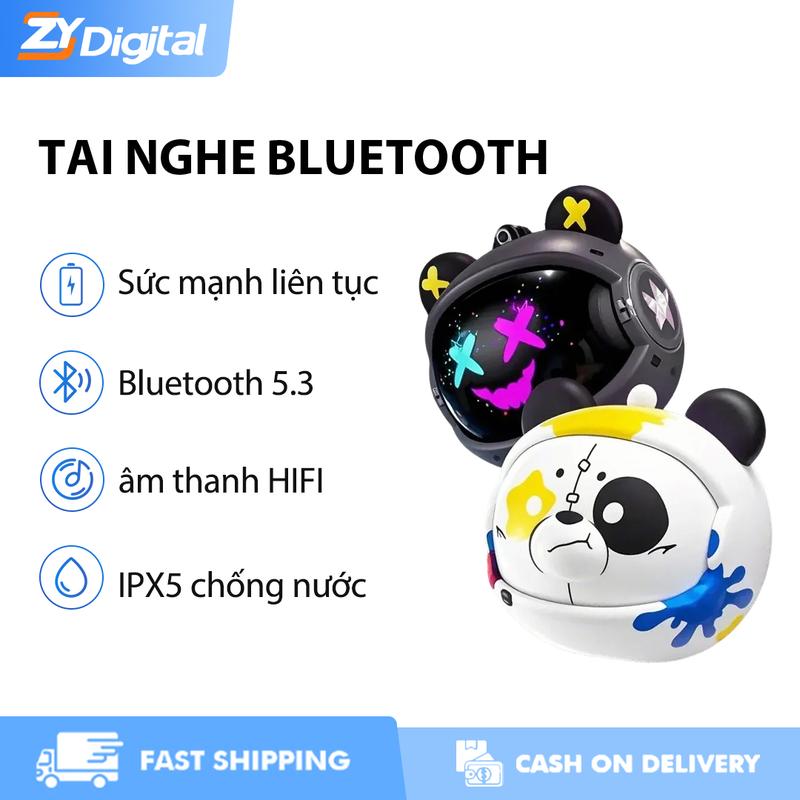 Bluetooth hình gấu ZYDigital onikuma T20 Âm trầm HIFI mạnh mẽ không dây chơi game không dây tự làm với chế độ trò chơi không có độ trễ Dây đeo miễn phí. hi phone tai nghe headphones