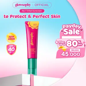 Glowsophy Bearberry Tinted Sunscreen SPF 40 PA+++ 30ml Pore-Blurring & Tone Up Melindungi Kulit dari Sinar UV dengan Tekstur Ringan